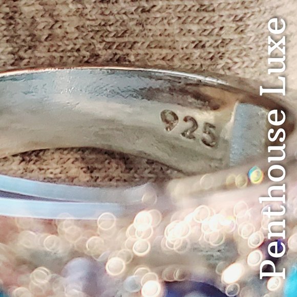 Shades of Blue Silver Ring - Picture 4 of 6